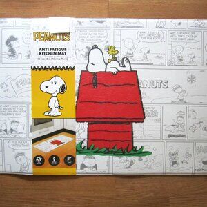 Snoopy Woodstock Peanuts Sleep On Roof Anti Fatigue Kitchen Floor Mat